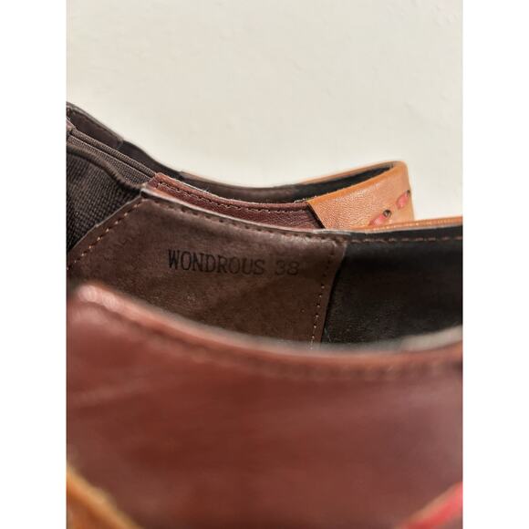 L'Artiste Spring Step Wondrous Brown Leather Heel Boots Pumps Size EU 38 US 7.5 - Picture 11 of 13